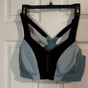 Victoria's Secret Black and Light Blue Sports Bra